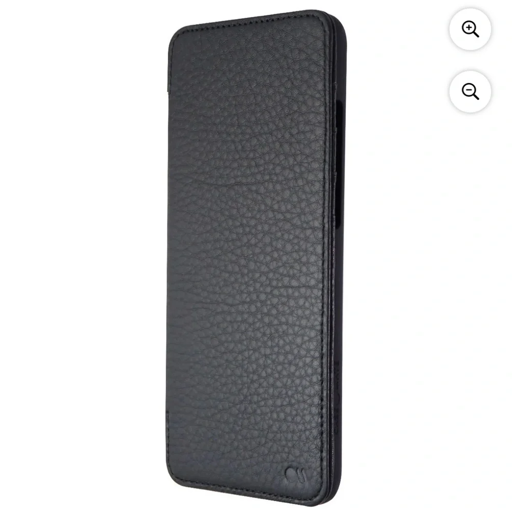 Samsung Galaxy S22+ Black Pebbled Leather Wallet Folio by Case-Mate